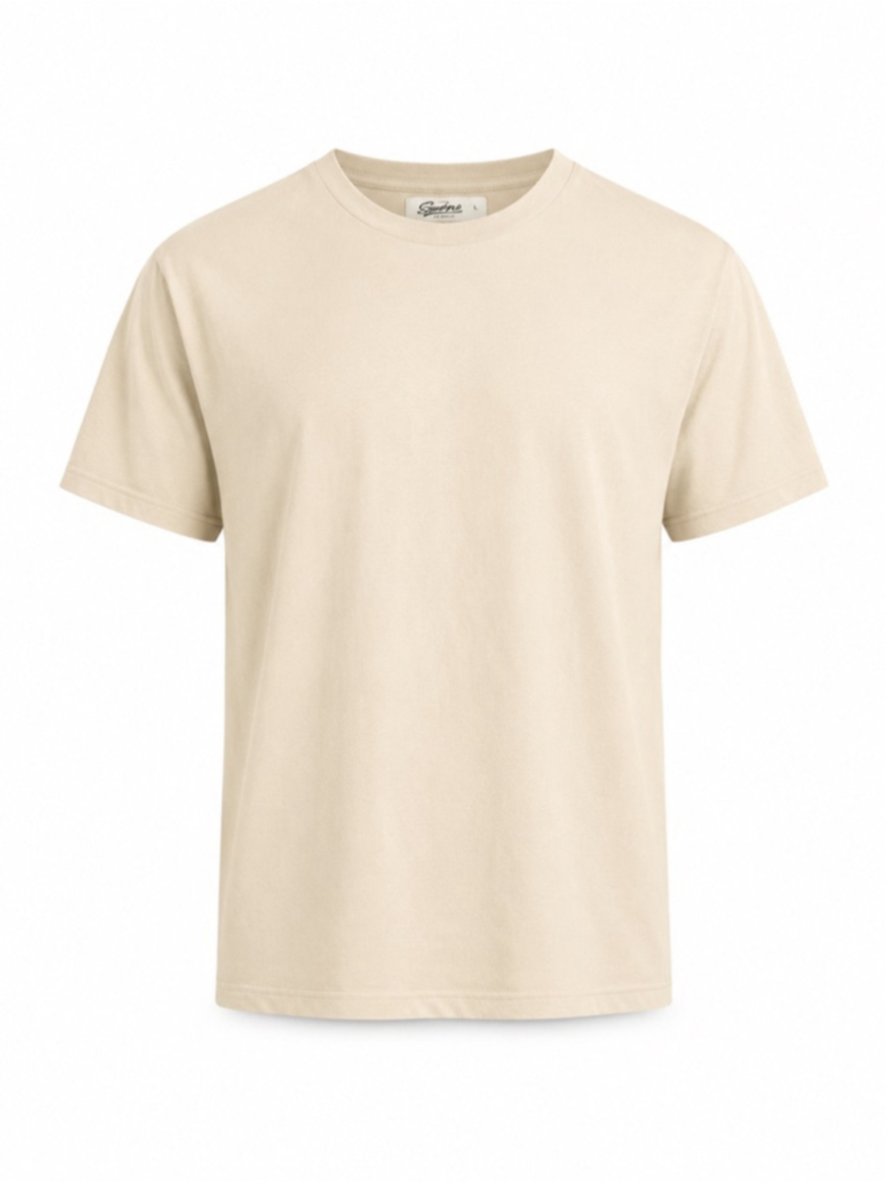 Benny Gold Blank T Shirt Men’s Medium Cream Ivory 100% Cotton Short Sleeve Tee